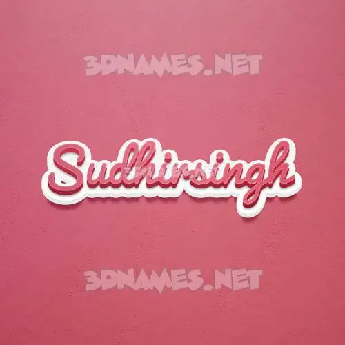 sudhirsingh in Red Scribble style - 3D name wallpaper