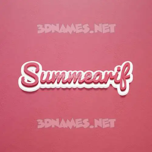 summearif in Red Scribble style - 3D name wallpaper summearif in Red Scribble style - 3D name wallpaper