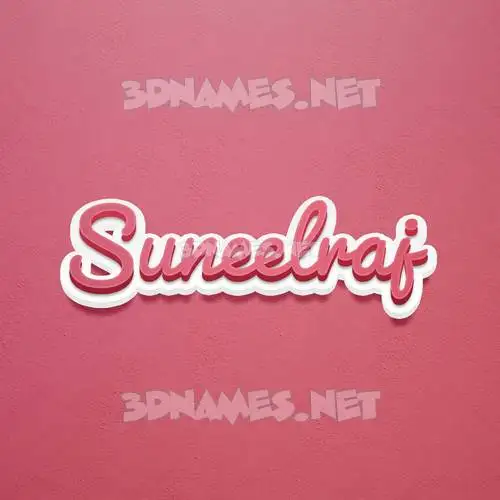 suneelraj in Red Scribble style - 3D name wallpaper