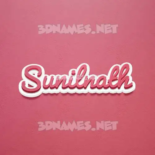sunilnath in Red Scribble style - 3D name wallpaper