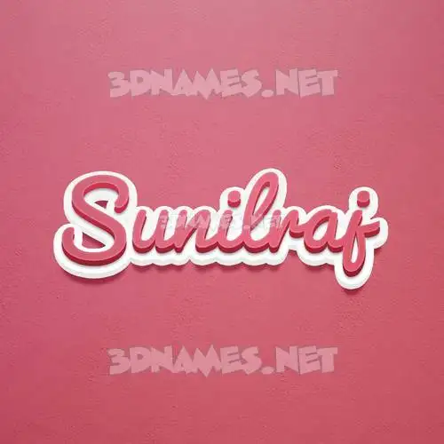 sunilraj in Red Scribble style - 3D name wallpaper