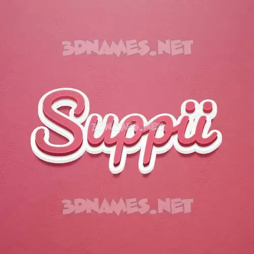 suppii in Red Scribble style - 3D name wallpaper