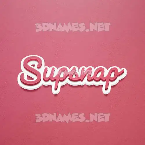 supsnap in Red Scribble style - 3D name wallpaper