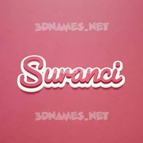 suranci in Red Scribble style - 3D name wallpaper