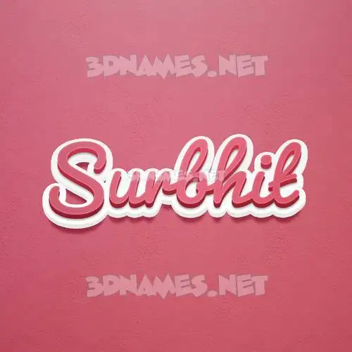 surbhit in Red Scribble style - 3D name wallpaper