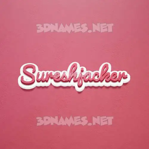 sureshjacker in Red Scribble style - 3D name wallpaper