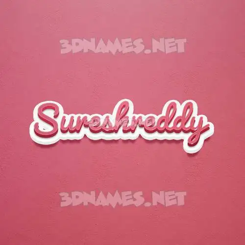 sureshreddy in Red Scribble style - 3D name wallpaper