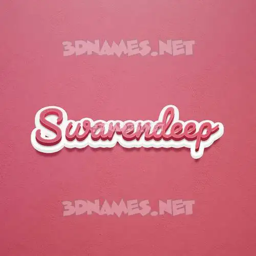 swarendeep in Red Scribble style - 3D name wallpaper