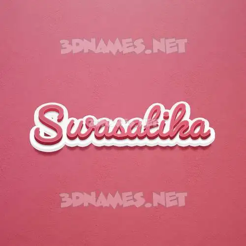 swasatika in Red Scribble style - 3D name wallpaper swasatika in Red Scribble style - 3D name wallpaper