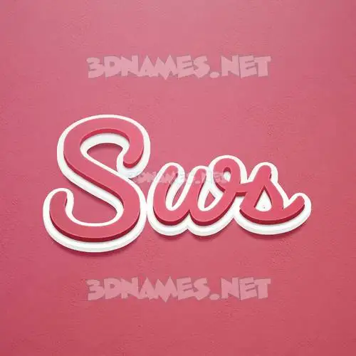 sws in Red Scribble style - 3D name wallpaper