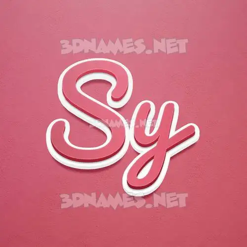 sy in Red Scribble style - 3D name wallpaper sy in Red Scribble style - 3D name wallpaper