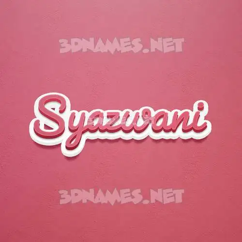 syazwani in Red Scribble style - 3D name wallpaper syazwani in Red Scribble style - 3D name wallpaper