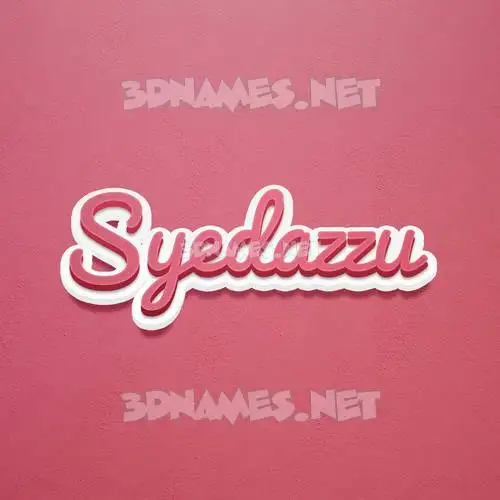 syedazzu in Red Scribble style - 3D name wallpaper syedazzu in Red Scribble style - 3D name wallpaper