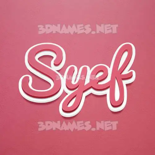 syef in Red Scribble style - 3D name wallpaper syef in Red Scribble style - 3D name wallpaper