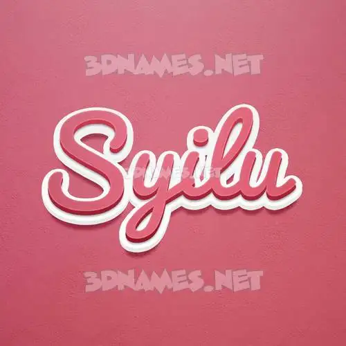 syilu in Red Scribble style - 3D name wallpaper syilu in Red Scribble style - 3D name wallpaper