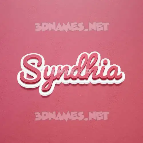 syndhia in Red Scribble style - 3D name wallpaper syndhia in Red Scribble style - 3D name wallpaper