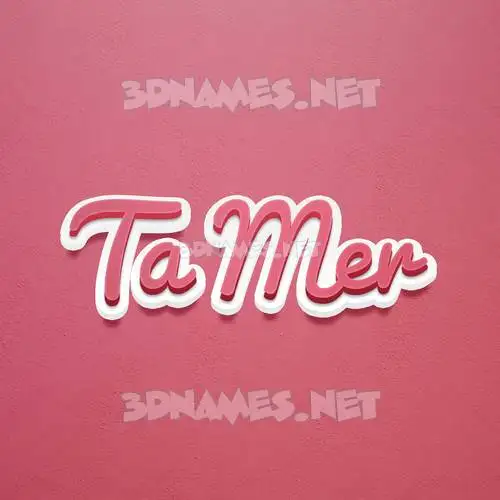 ta mer in Red Scribble style - 3D name wallpaper ta mer in Red Scribble style - 3D name wallpaper