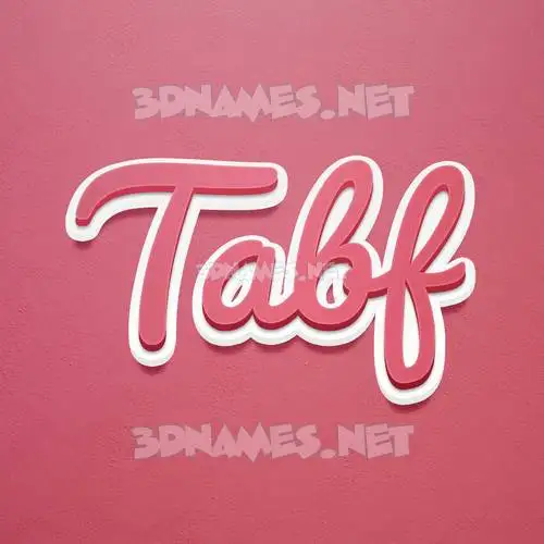 tabf in Red Scribble style - 3D name wallpaper tabf in Red Scribble style - 3D name wallpaper