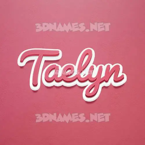 taelyn in Red Scribble style - 3D name wallpaper