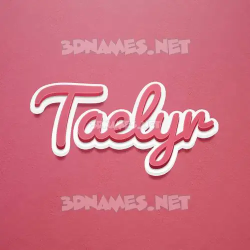 taelyr in Red Scribble style - 3D name wallpaper