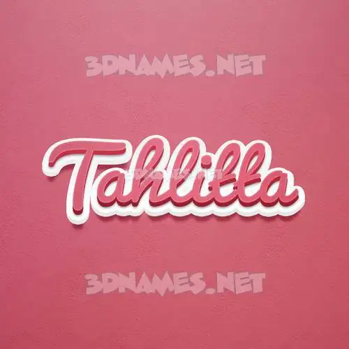 tahlitta in Red Scribble style - 3D name wallpaper