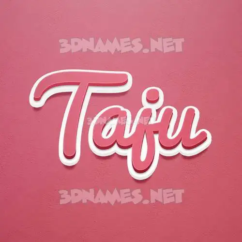 taju in Red Scribble style - 3D name wallpaper