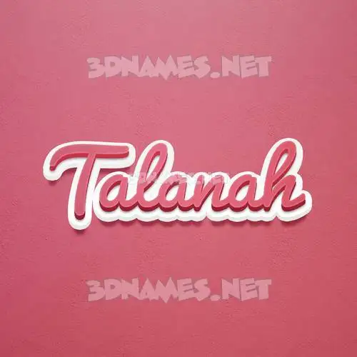talanah in Red Scribble style - 3D name wallpaper