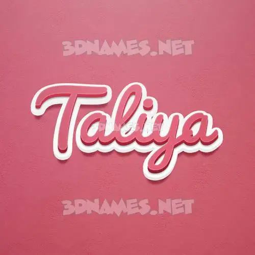 taliya in Red Scribble style - 3D name wallpaper