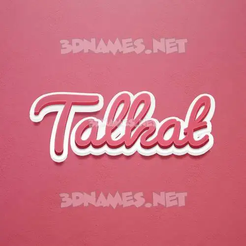 talkat in Red Scribble style - 3D name wallpaper