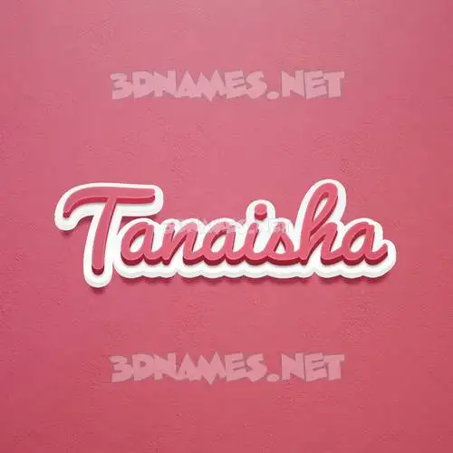 tanaisha in Red Scribble style - 3D name wallpaper