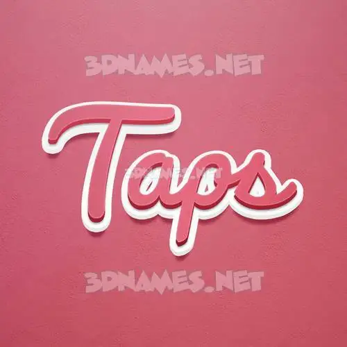 taps in Red Scribble style - 3D name wallpaper taps in Red Scribble style - 3D name wallpaper