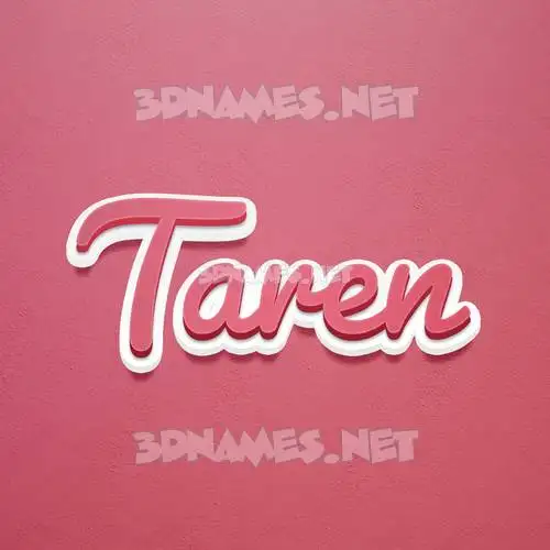 taren in Red Scribble style - 3D name wallpaper