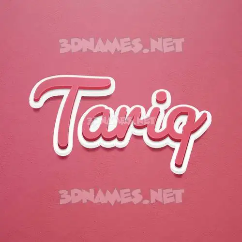 tariq in Red Scribble style - 3D name wallpaper