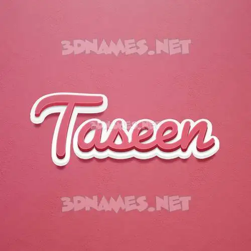 taseen in Red Scribble style - 3D name wallpaper