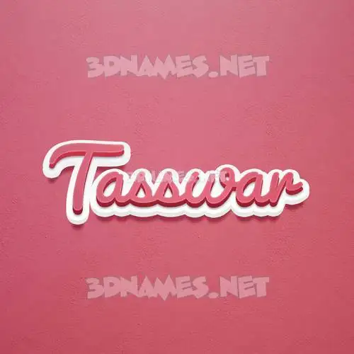tasswar in Red Scribble style - 3D name wallpaper