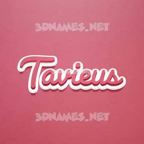 tavieus in Red Scribble style - 3D name wallpaper