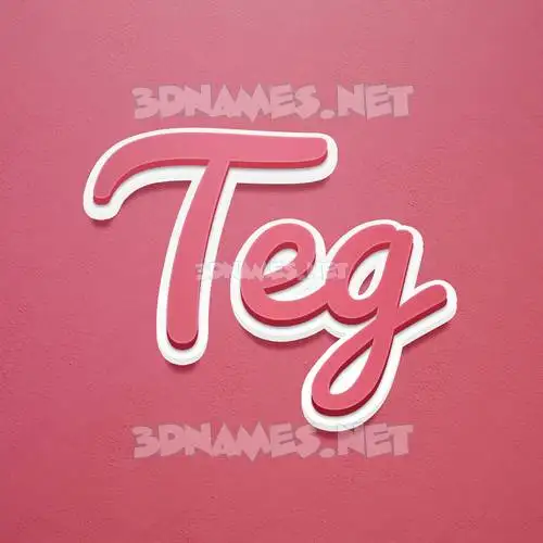 teg in Red Scribble style - 3D name wallpaper teg in Red Scribble style - 3D name wallpaper