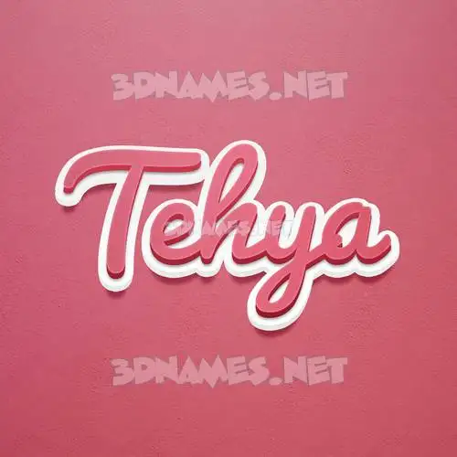 tehya in Red Scribble style - 3D name wallpaper