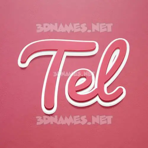 tel in Red Scribble style - 3D name wallpaper tel in Red Scribble style - 3D name wallpaper