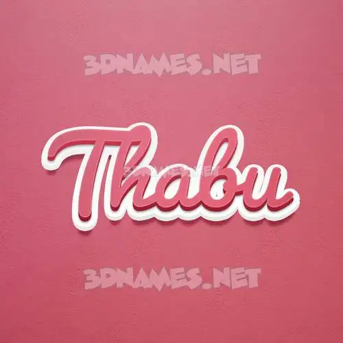 thabu in Red Scribble style - 3D name wallpaper