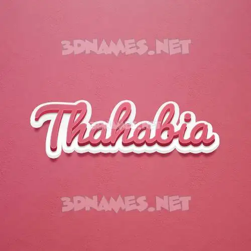 thahabia in Red Scribble style - 3D name wallpaper thahabia in Red Scribble style - 3D name wallpaper