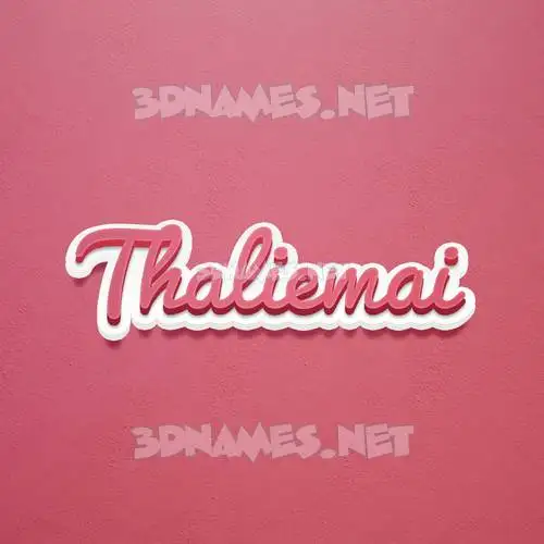 thaliemai in Red Scribble style - 3D name wallpaper thaliemai in Red Scribble style - 3D name wallpaper