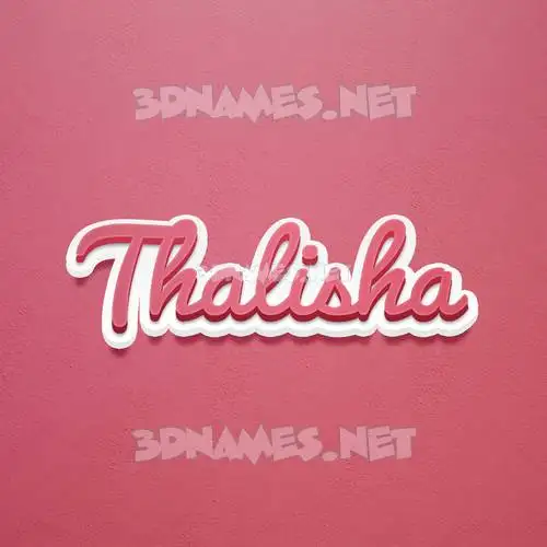 thalisha in Red Scribble style - 3D name wallpaper
