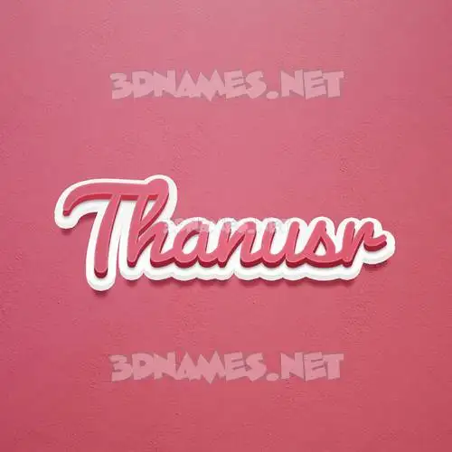 thanusr in Red Scribble style - 3D name wallpaper thanusr in Red Scribble style - 3D name wallpaper