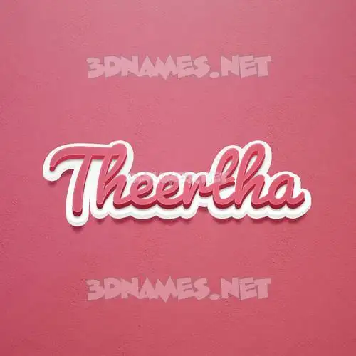 theertha in Red Scribble style - 3D name wallpaper theertha in Red Scribble style - 3D name wallpaper
