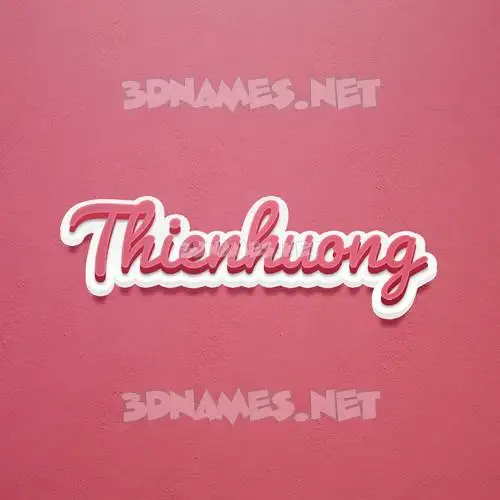 thienhuong in Red Scribble style - 3D name wallpaper