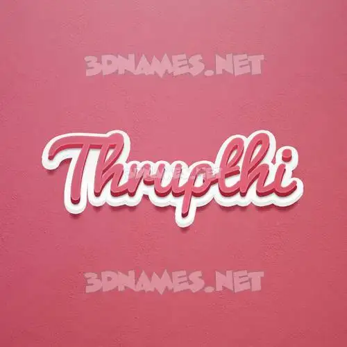 thrupthi in Red Scribble style - 3D name wallpaper