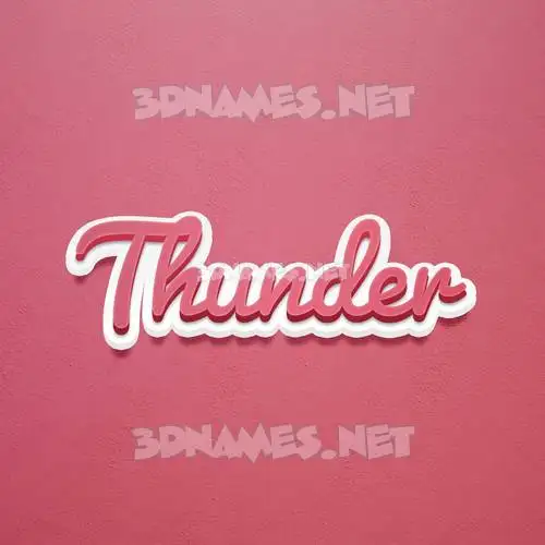 thunder in Red Scribble style - 3D name wallpaper thunder in Red Scribble style - 3D name wallpaper