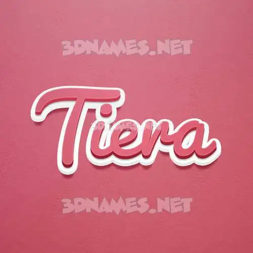 tiera in Red Scribble style - 3D name wallpaper