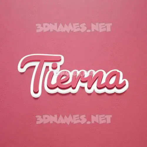 tierna in Red Scribble style - 3D name wallpaper
